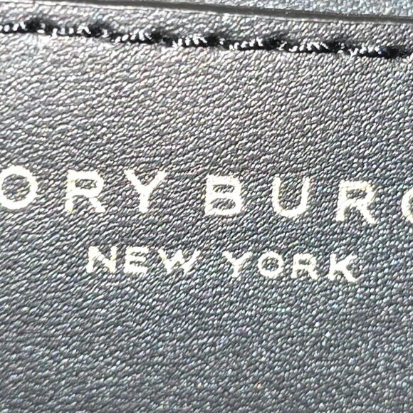 TORY BURCH BLACK GEO LOGO Top Zip Tote Shoulder Bag Style #143364 - Picture 3 of 7